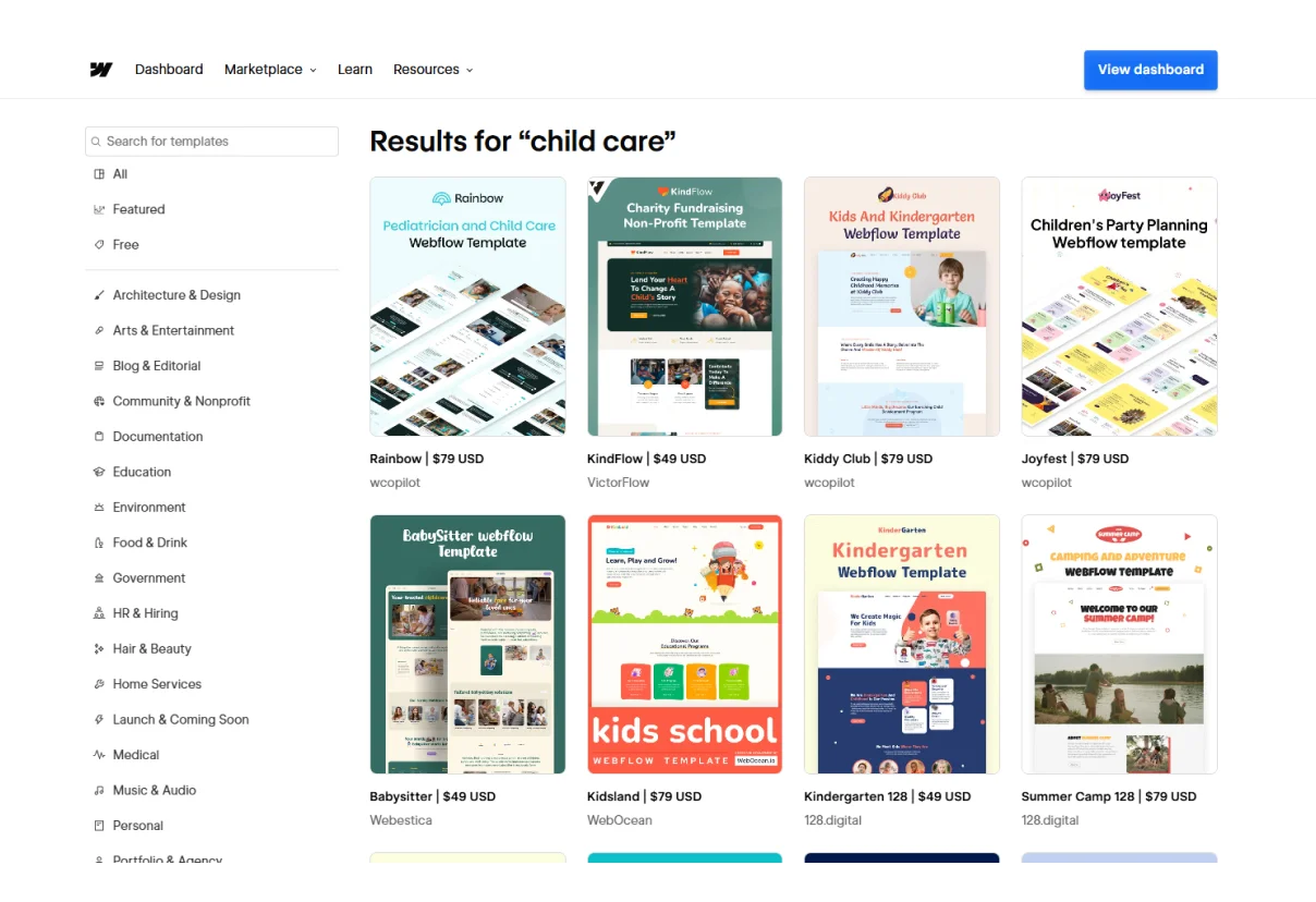 Childcare Webflow Template