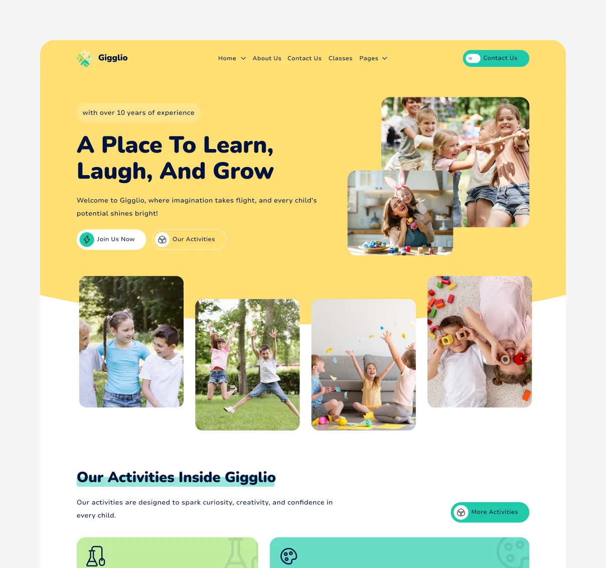 child care webflow template